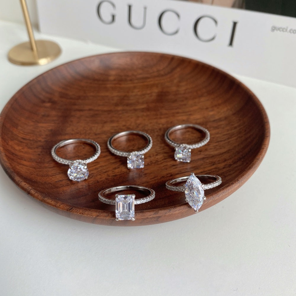 Clear CZ Round Solitaire Ring