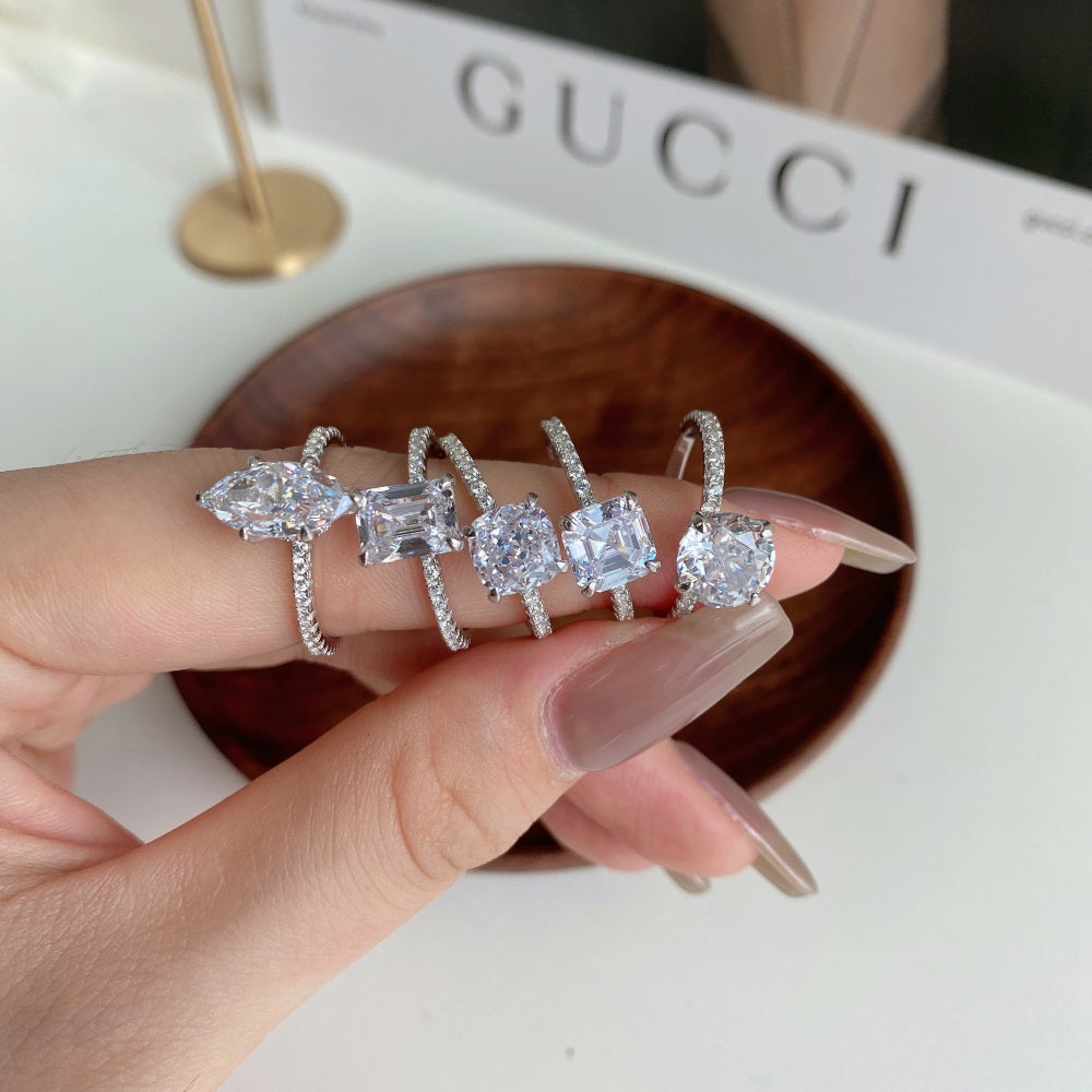 Clear CZ Round Solitaire Ring
