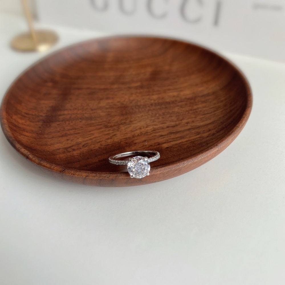 Clear CZ Round Solitaire Ring
