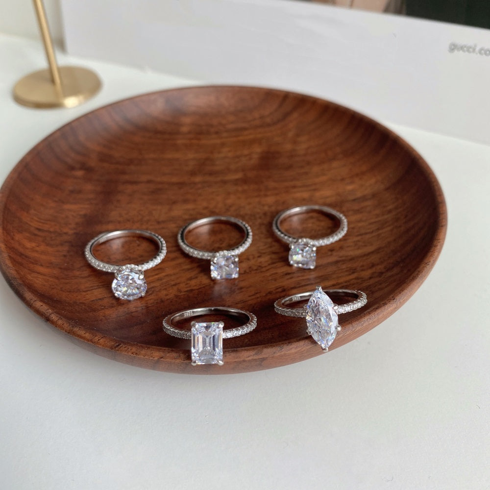 Clear CZ Round Solitaire Ring