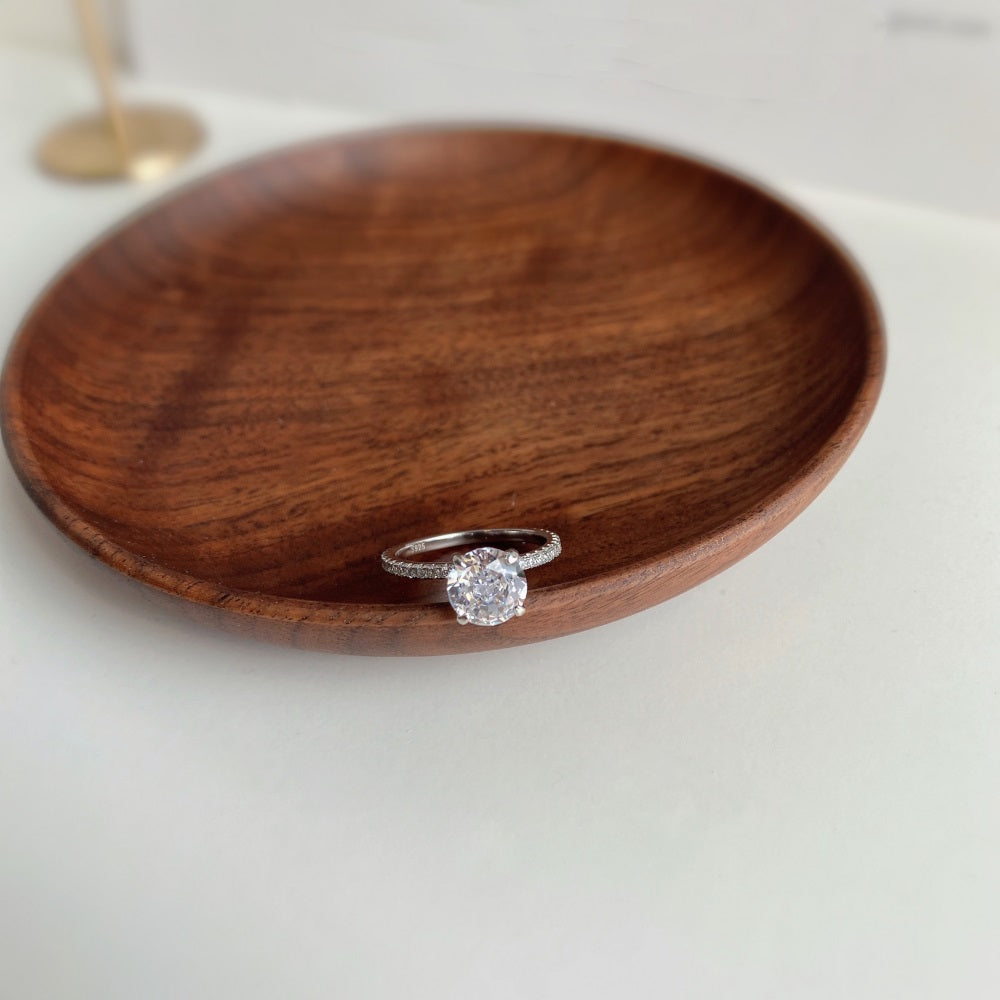 Clear CZ Round Solitaire Ring