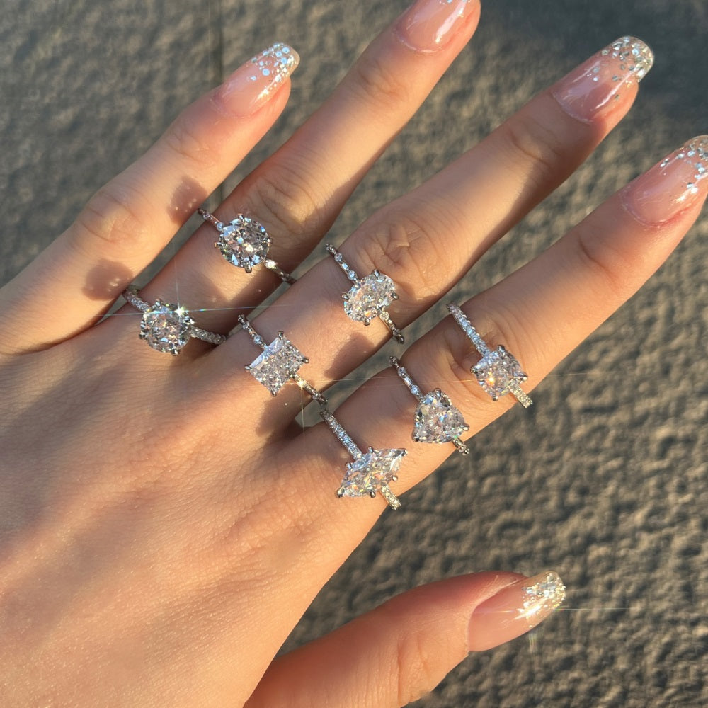 Clear CZ Round Solitaire Ring