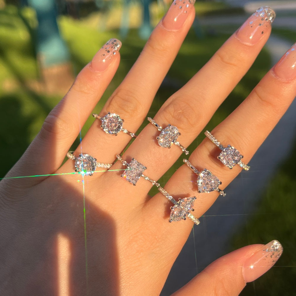 Clear CZ Round Solitaire Ring