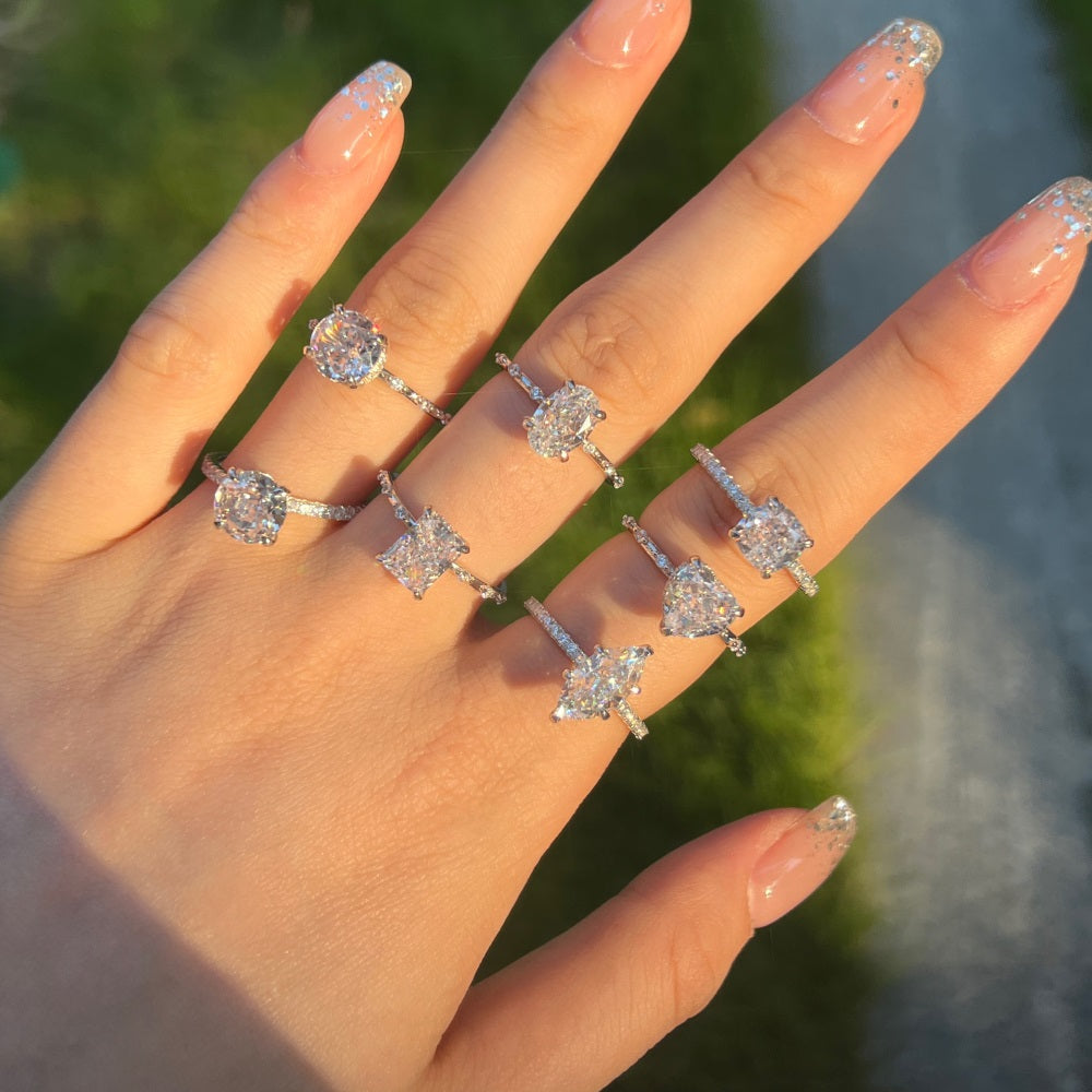 Clear CZ Round Solitaire Ring