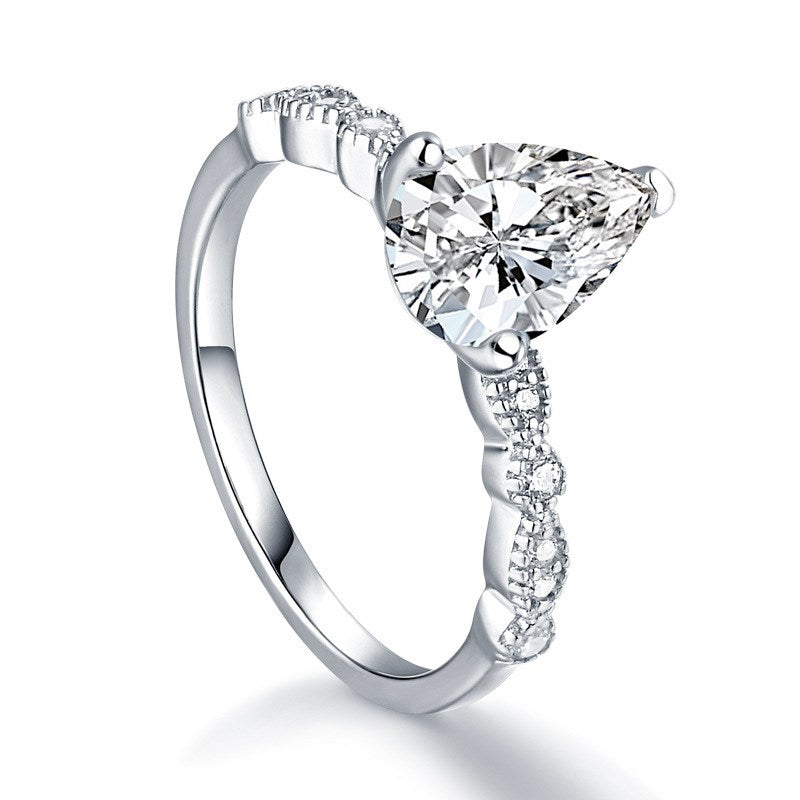 CZ Teardrop Ring