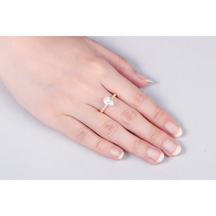 CZ Teardrop Ring