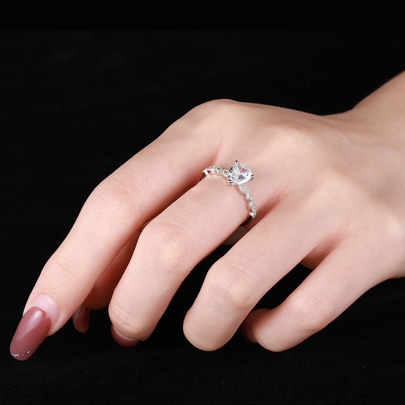 CZ Teardrop Ring