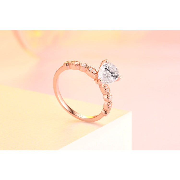CZ Teardrop Ring