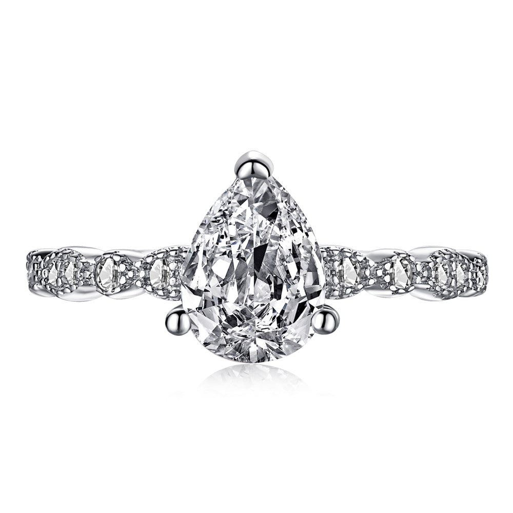 CZ Teardrop Ring