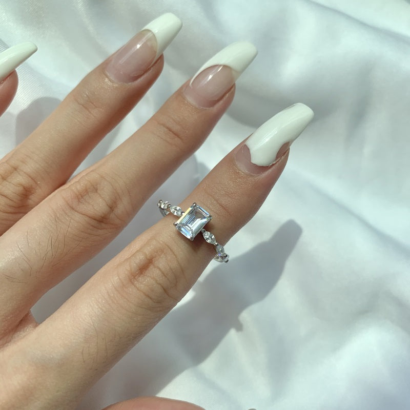 CZ Rectangle Ring
