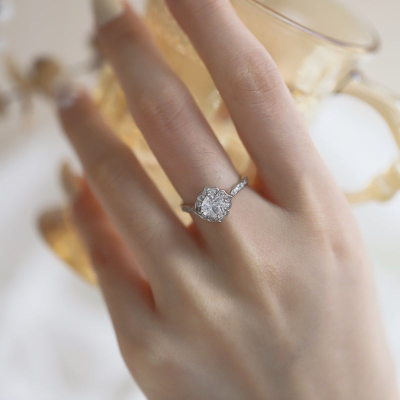 Clear CZ Vintage Ring