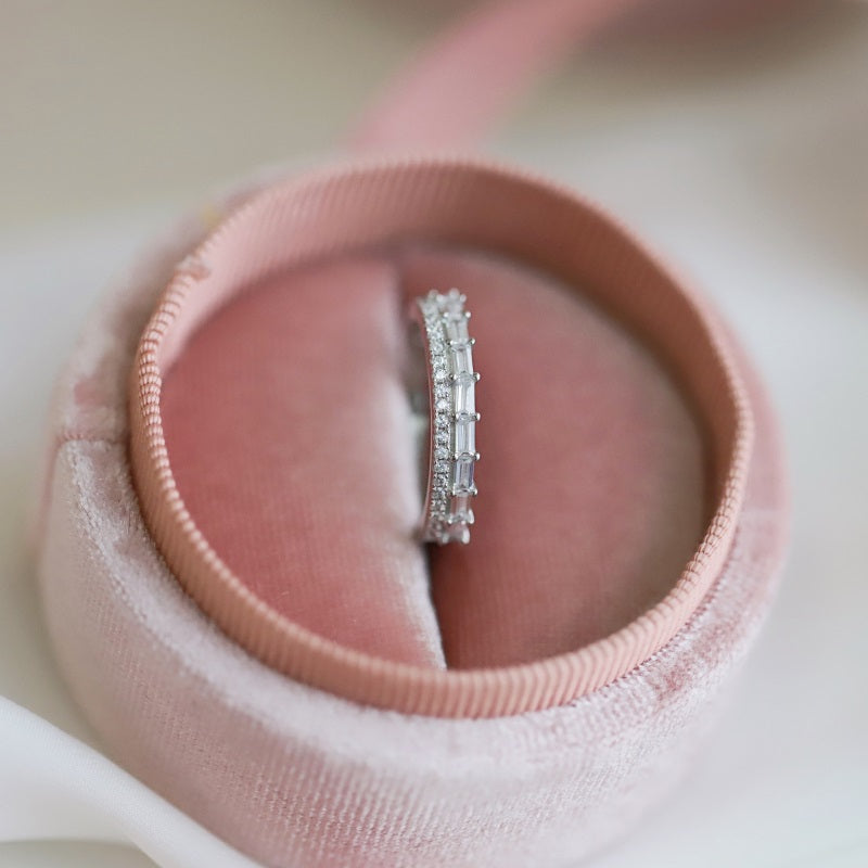 Clear CZ Double Band Ring
