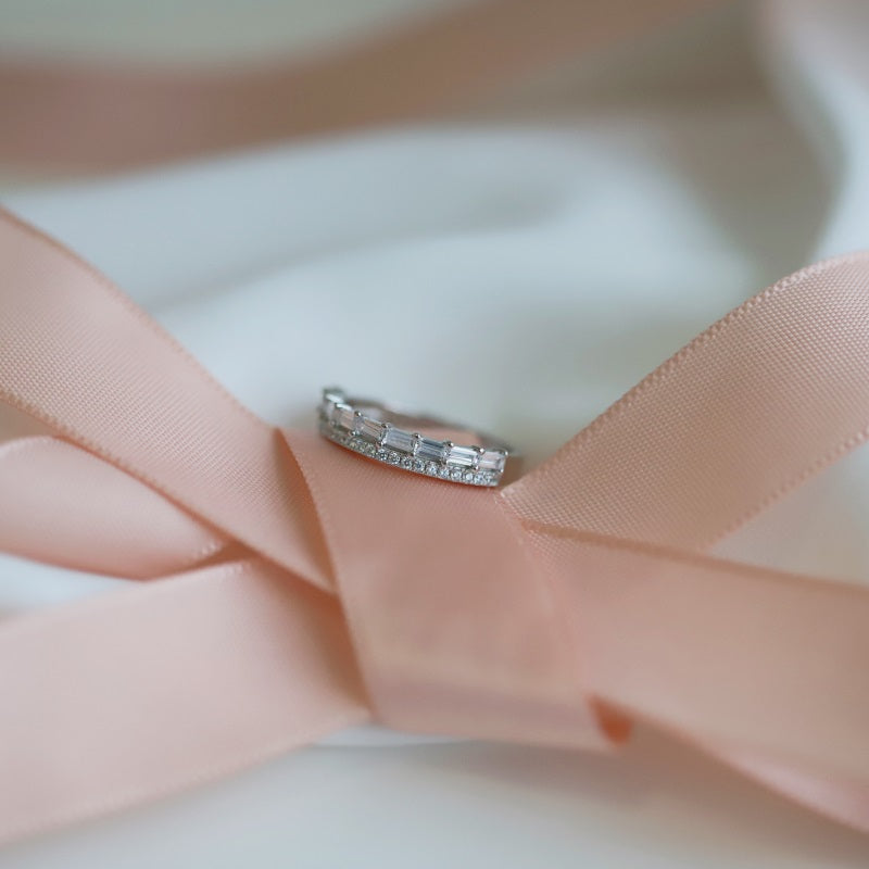 Clear CZ Double Band Ring
