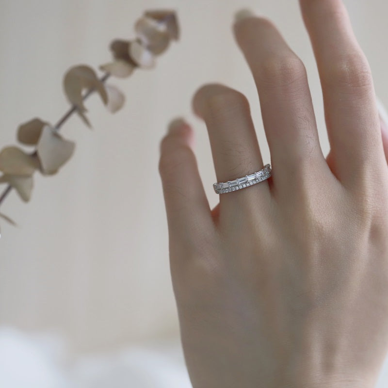 Clear CZ Double Band Ring