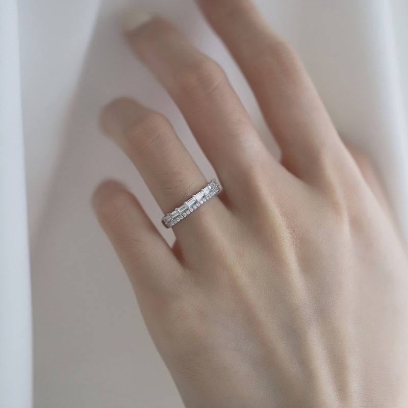 Clear CZ Double Band Ring