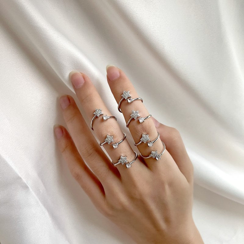 CZ and Star Ring