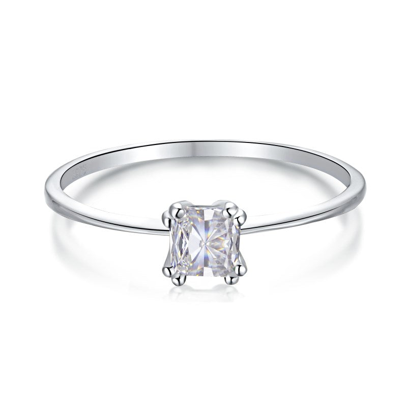 Clear CZ Round Solitaire Ring