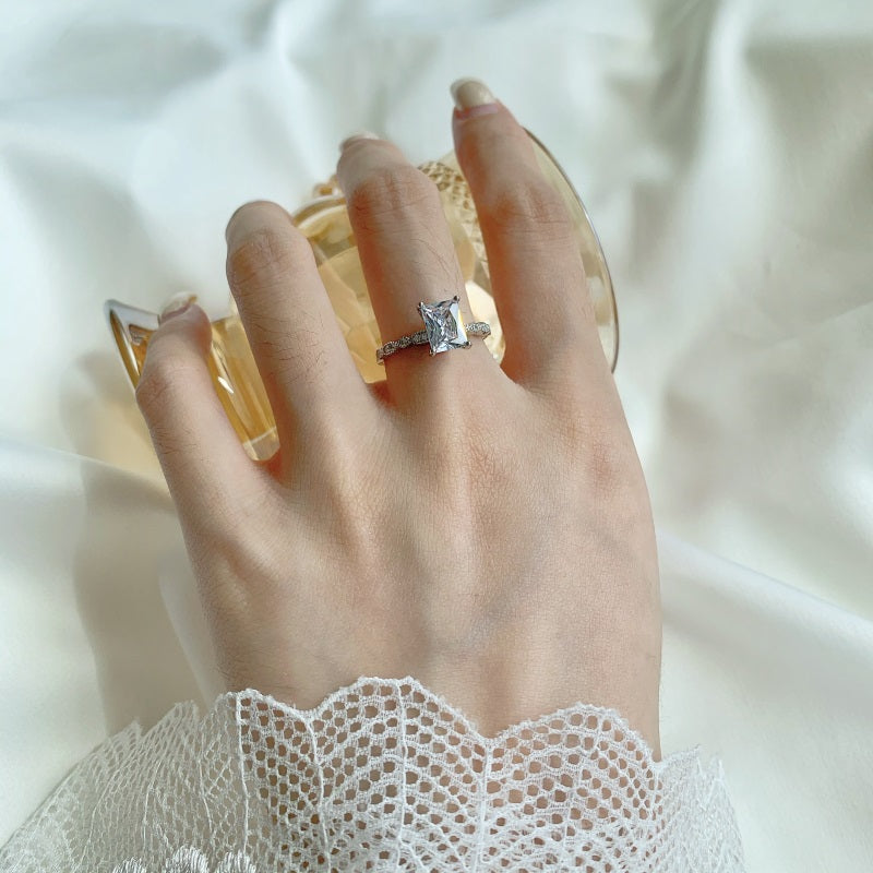 CZ Rectangle Ring
