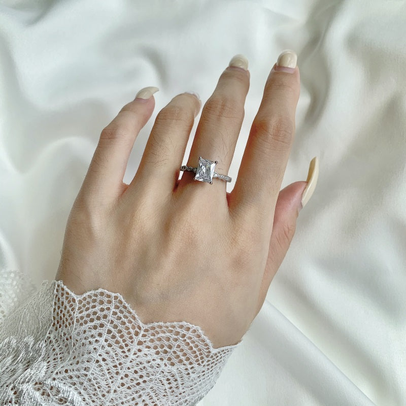 CZ Rectangle Ring