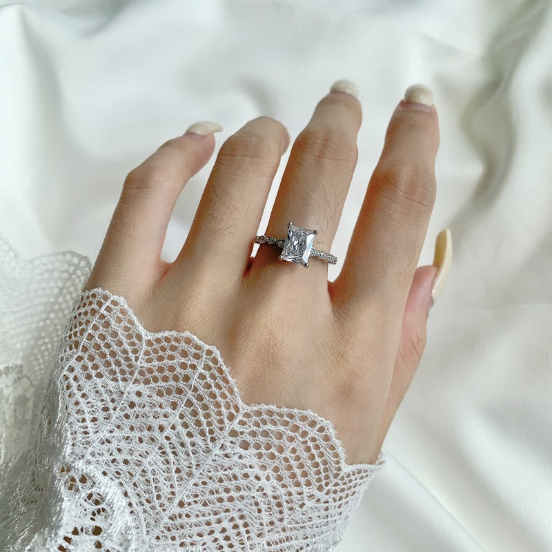 CZ Rectangle Ring