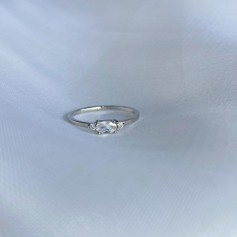 CZ Oval Trio Ring