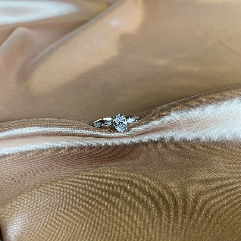CZ Oval Ring