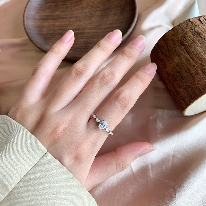 CZ Oval Ring