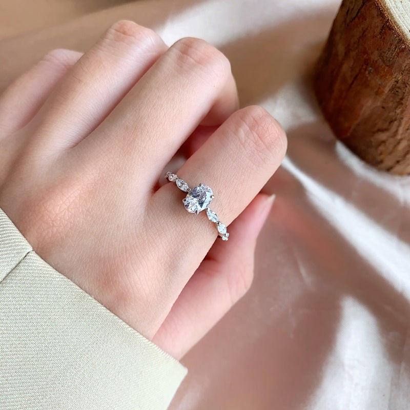 CZ Oval Ring