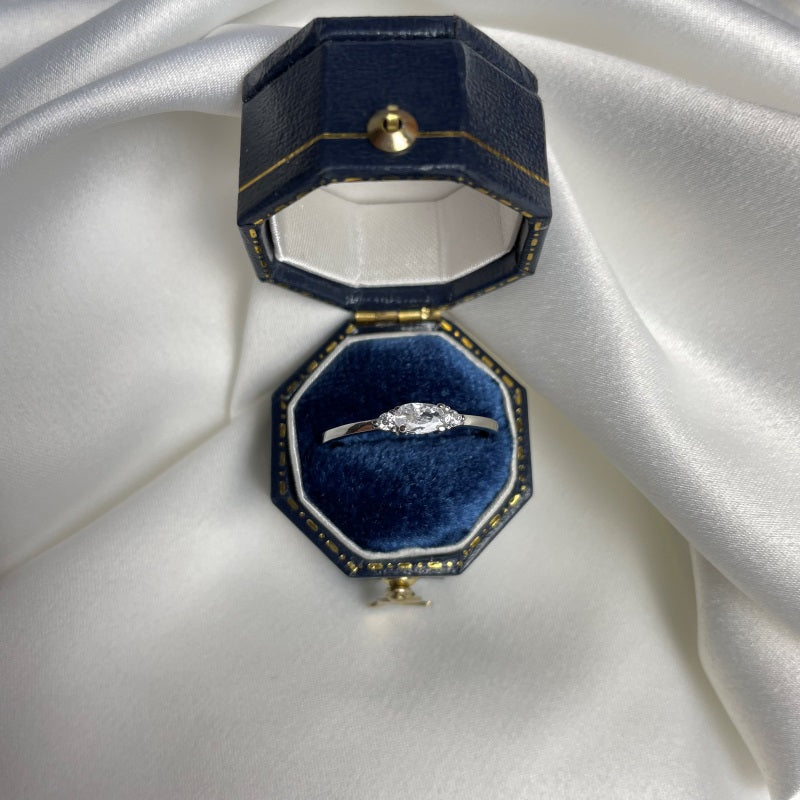 CZ Oval Trio Ring