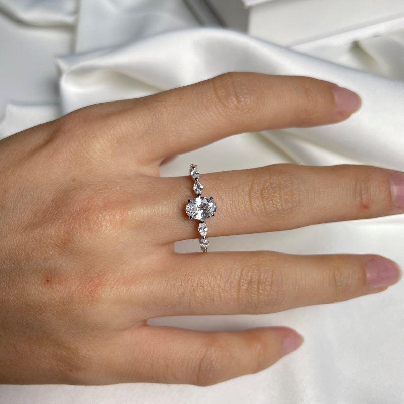 CZ Oval Ring