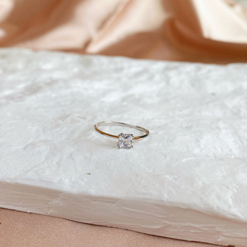 Clear CZ Round Solitaire Ring
