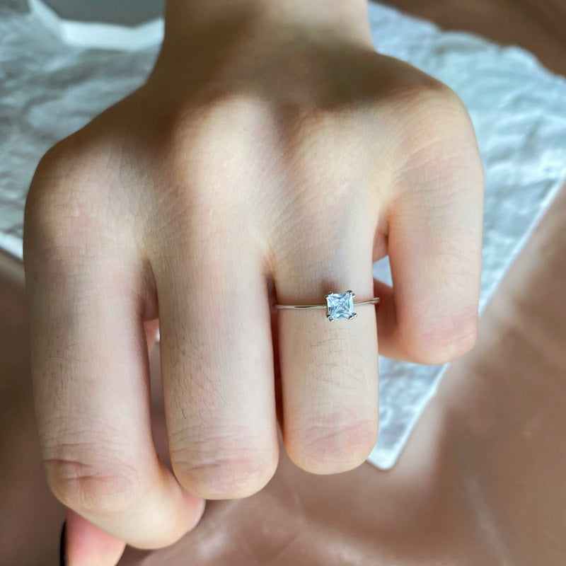 Clear CZ Round Solitaire Ring