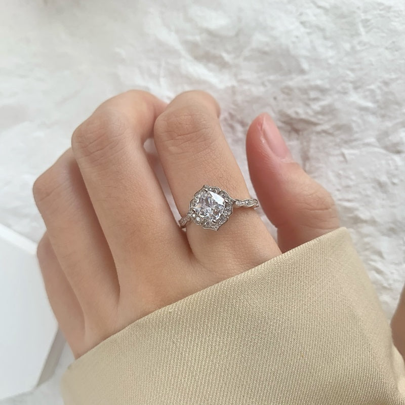 Clear CZ Vintage Ring