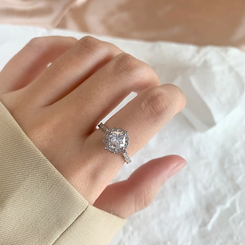 Clear CZ Vintage Ring
