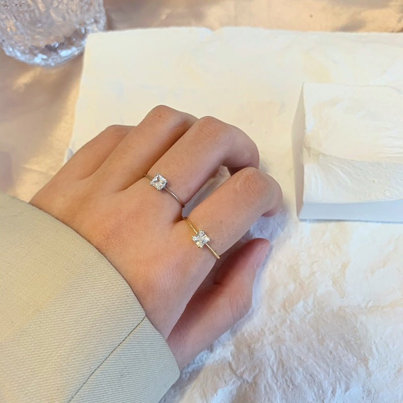 Clear CZ Round Solitaire Ring