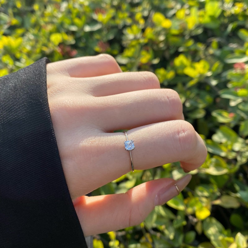 Clear CZ Round Solitaire Ring