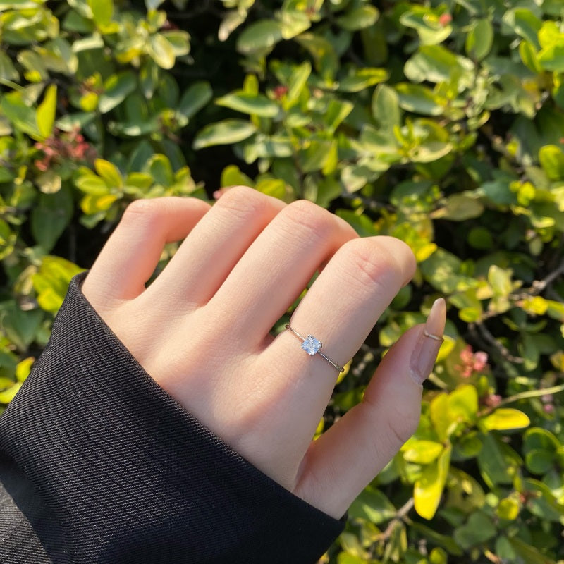 Clear CZ Round Solitaire Ring
