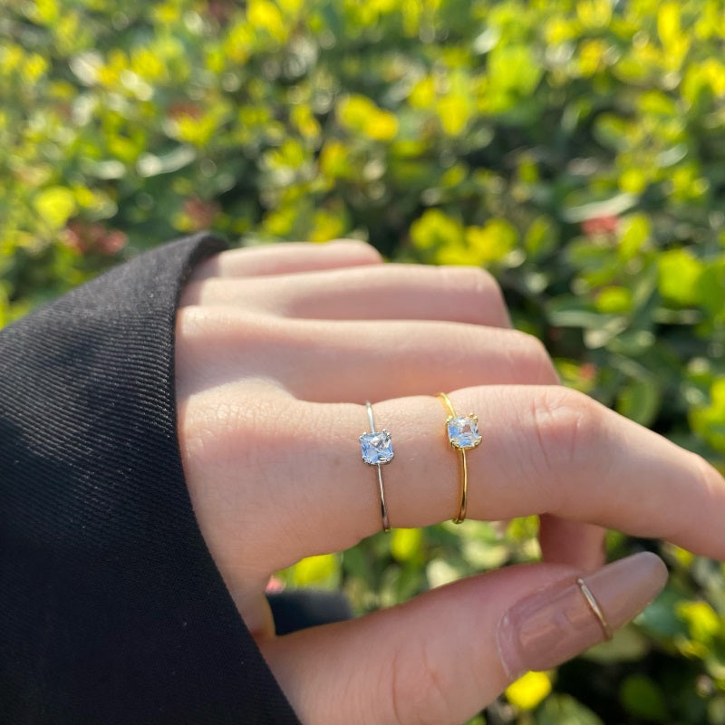 Clear CZ Round Solitaire Ring