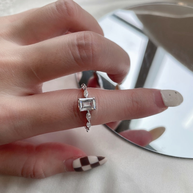 CZ Rectangle Ring