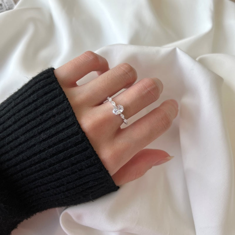 CZ Oval Ring
