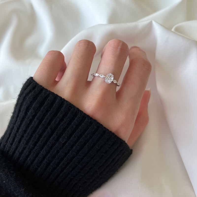 CZ Oval Ring