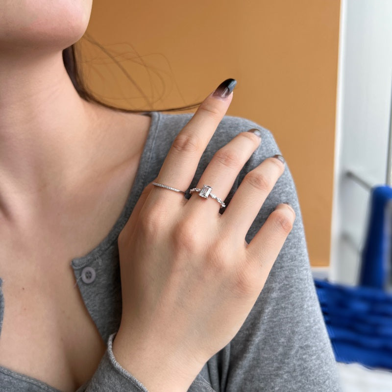 CZ Rectangle Ring