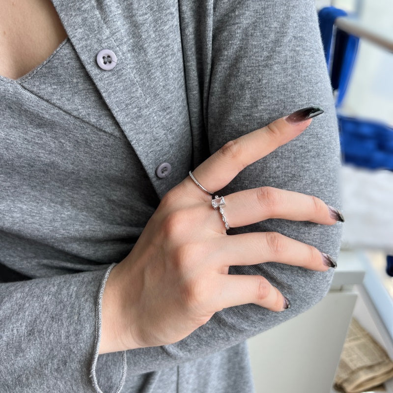 CZ Rectangle Ring