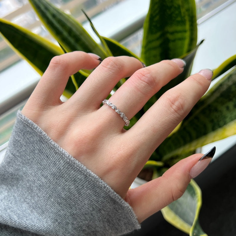Round and Baguette CZ Band