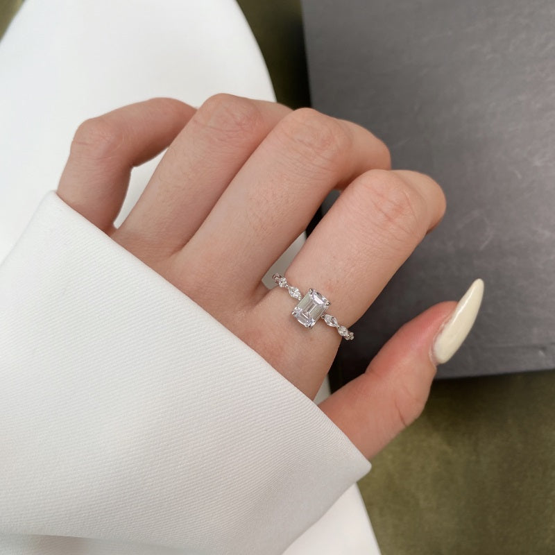 CZ Rectangle Ring