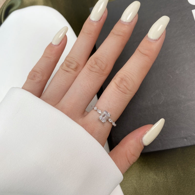 CZ Rectangle Ring