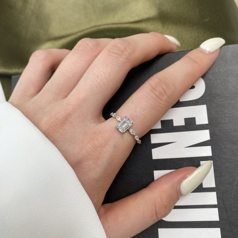 CZ Rectangle Ring