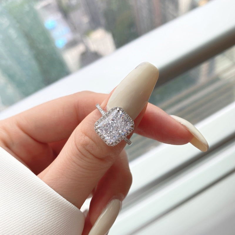 Extravagant CZ Rectangle Ring