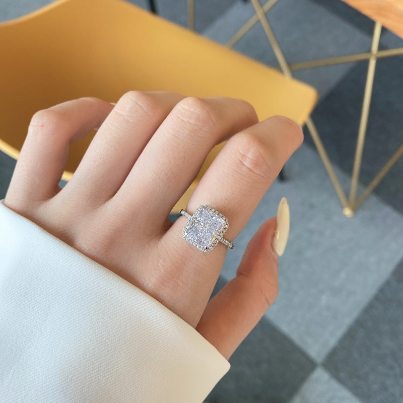 Extravagant CZ Rectangle Ring