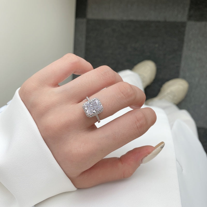 Extravagant CZ Rectangle Ring